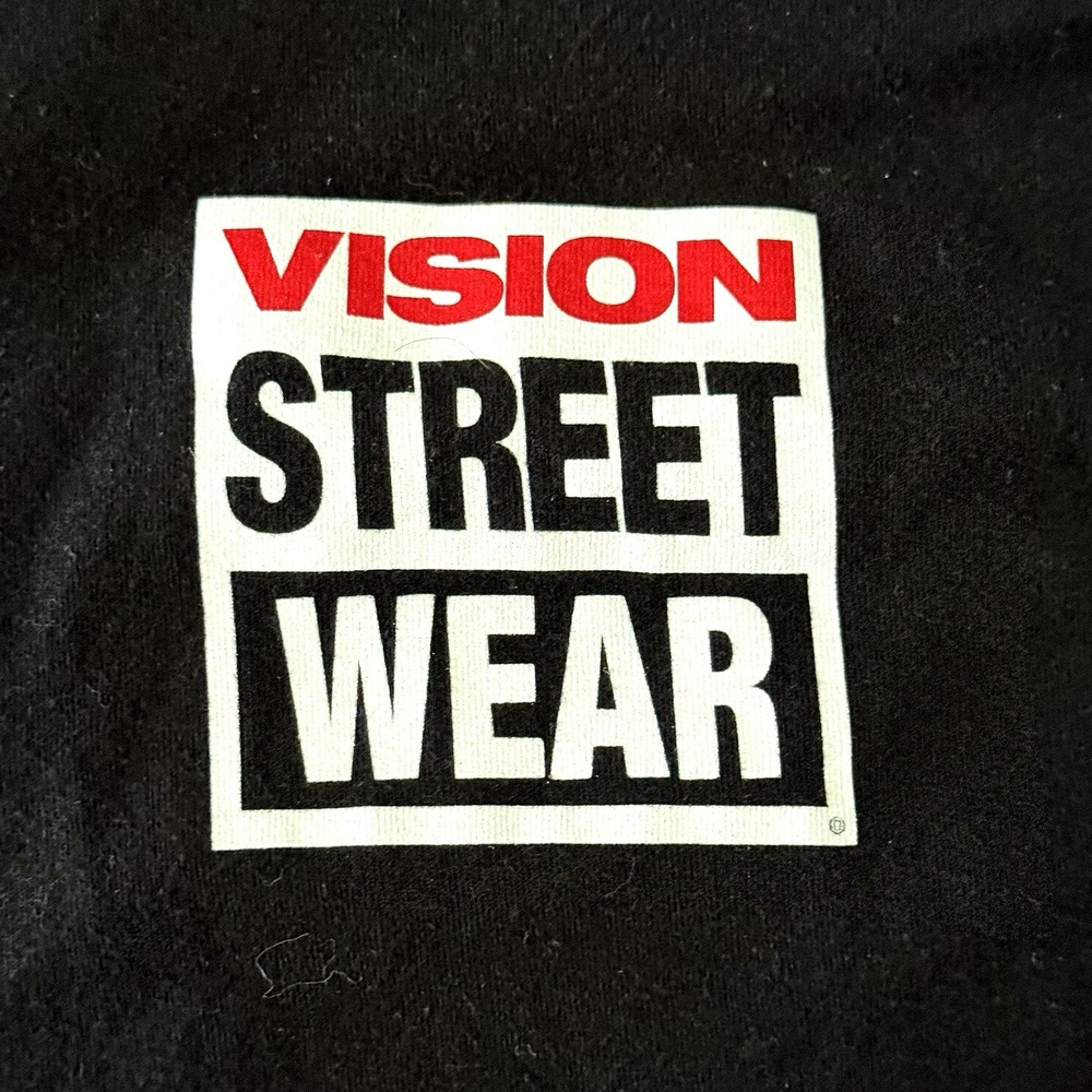VISION STREET WEAR Mens  Tee Black Small 90s Y2K Retro Skate Streetwear USA